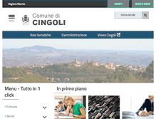 Tablet Screenshot of comune.cingoli.mc.it